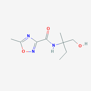 molecular formula C9H15N3O3 B7412055 N-(1-hydroxy-2-methylbutan-2-yl)-5-methyl-1,2,4-oxadiazole-3-carboxamide 