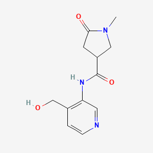 molecular formula C12H15N3O3 B7413123 N-[4-(hydroxymethyl)pyridin-3-yl]-1-methyl-5-oxopyrrolidine-3-carboxamide 