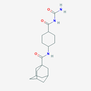 molecular formula C19H29N3O3 B7413716 N-[4-(carbamoylcarbamoyl)cyclohexyl]adamantane-1-carboxamide 