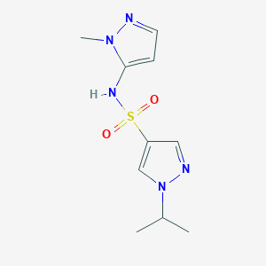 molecular formula C10H15N5O2S B7414365 N-(2-methylpyrazol-3-yl)-1-propan-2-ylpyrazole-4-sulfonamide 