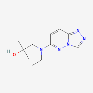 molecular formula C11H17N5O B7414848 1-[Ethyl([1,2,4]triazolo[4,3-b]pyridazin-6-yl)amino]-2-methylpropan-2-ol 