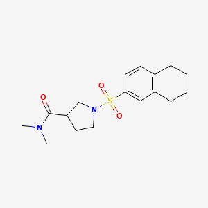 molecular formula C17H24N2O3S B7414869 N,N-dimethyl-1-(5,6,7,8-tetrahydronaphthalen-2-ylsulfonyl)pyrrolidine-3-carboxamide 