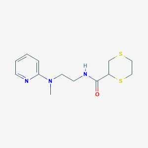 molecular formula C13H19N3OS2 B7415715 N-[2-[methyl(pyridin-2-yl)amino]ethyl]-1,4-dithiane-2-carboxamide 