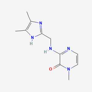 molecular formula C11H15N5O B7415861 3-[(4,5-dimethyl-1H-imidazol-2-yl)methylamino]-1-methylpyrazin-2-one 