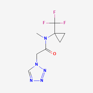 molecular formula C8H10F3N5O B7415896 N-methyl-2-(tetrazol-1-yl)-N-[1-(trifluoromethyl)cyclopropyl]acetamide 