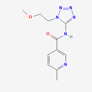 molecular formula C11H14N6O2 B7415990 N-[1-(2-methoxyethyl)tetrazol-5-yl]-6-methylpyridine-3-carboxamide 