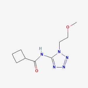 molecular formula C9H15N5O2 B7416000 N-[1-(2-methoxyethyl)tetrazol-5-yl]cyclobutanecarboxamide 