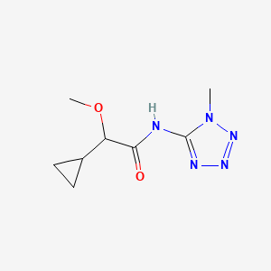 molecular formula C8H13N5O2 B7416051 2-cyclopropyl-2-methoxy-N-(1-methyltetrazol-5-yl)acetamide 