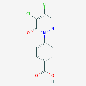 molecular formula C11H6Cl2N2O3 B074166 4-(4,5-dichloro-6-oxopyridazin-1(6H)-yl)benzoic acid CAS No. 1147-64-4