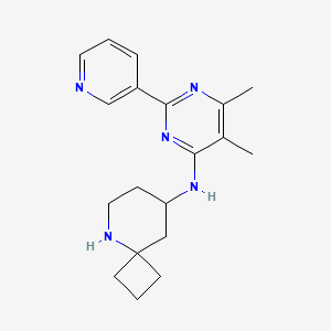 molecular formula C19H25N5 B7417054 N-(5,6-dimethyl-2-pyridin-3-ylpyrimidin-4-yl)-5-azaspiro[3.5]nonan-8-amine 