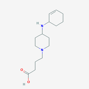 molecular formula C15H26N2O2 B7417282 4-[4-(Cyclohex-2-en-1-ylamino)piperidin-1-yl]butanoic acid 