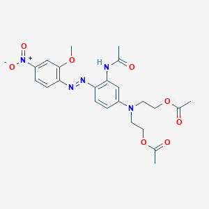 molecular formula C23H27N5O8 B074181 Acetamide, N-[5-[bis[2-(acetyloxy)ethyl]amino]-2-[(2-methoxy-4-nitrophenyl)azo]phenyl]- CAS No. 1533-77-3