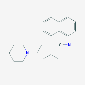 molecular formula C23H30N2 B074186 alpha-sec-Butyl-alpha-(2-piperidinoethyl)-1-naphthaleneacetonitrile CAS No. 1241-64-1