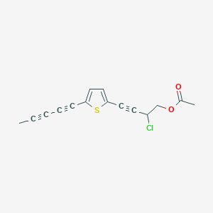 2-Chloro-4-[5-(penta-1,3-diyn-1-yl)thiophen-2-yl]but-3-yn-1-yl acetate