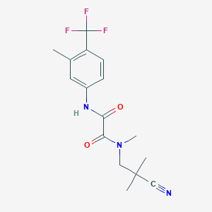 molecular formula C16H18F3N3O2 B7421726 N'-(2-cyano-2-methylpropyl)-N'-methyl-N-[3-methyl-4-(trifluoromethyl)phenyl]oxamide 