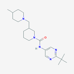 molecular formula C21H35N5O B7422095 N-(2-tert-butylpyrimidin-5-yl)-3-[(4-methylpiperidin-1-yl)methyl]piperidine-1-carboxamide 