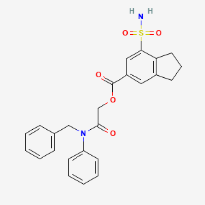 molecular formula C25H24N2O5S B7422748 [2-(N-benzylanilino)-2-oxoethyl] 7-sulfamoyl-2,3-dihydro-1H-indene-5-carboxylate 