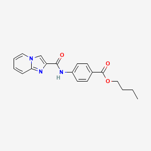 molecular formula C19H19N3O3 B7422839 Butyl 4-(imidazo[1,2-a]pyridine-2-carbonylamino)benzoate 