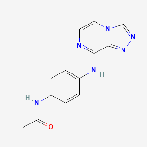 molecular formula C13H12N6O B7422881 N-[4-([1,2,4]triazolo[4,3-a]pyrazin-8-ylamino)phenyl]acetamide 
