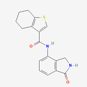 molecular formula C17H16N2O2S B7423888 N-(1-oxo-2,3-dihydroisoindol-4-yl)-4,5,6,7-tetrahydro-1-benzothiophene-3-carboxamide 