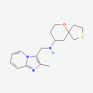 molecular formula C17H23N3OS B7423985 N-[(2-methylimidazo[1,2-a]pyridin-3-yl)methyl]-6-oxa-2-thiaspiro[4.5]decan-9-amine 