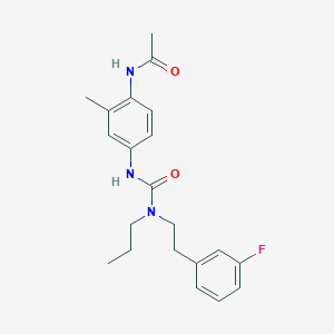 molecular formula C21H26FN3O2 B7424622 N-[4-[[2-(3-fluorophenyl)ethyl-propylcarbamoyl]amino]-2-methylphenyl]acetamide 