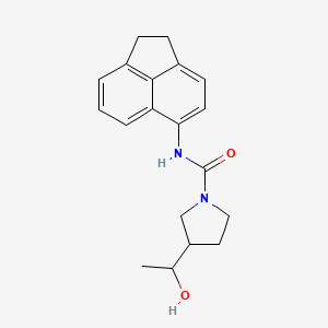 molecular formula C19H22N2O2 B7425070 N-(1,2-dihydroacenaphthylen-5-yl)-3-(1-hydroxyethyl)pyrrolidine-1-carboxamide 