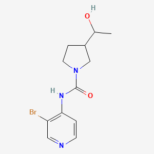 molecular formula C12H16BrN3O2 B7425123 N-(3-bromopyridin-4-yl)-3-(1-hydroxyethyl)pyrrolidine-1-carboxamide 