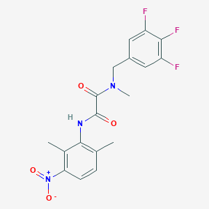 molecular formula C18H16F3N3O4 B7426247 N-(2,6-dimethyl-3-nitrophenyl)-N'-methyl-N'-[(3,4,5-trifluorophenyl)methyl]oxamide 