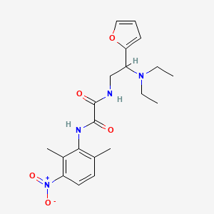molecular formula C20H26N4O5 B7426386 N-[2-(diethylamino)-2-(furan-2-yl)ethyl]-N'-(2,6-dimethyl-3-nitrophenyl)oxamide 