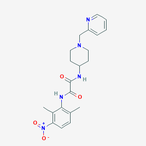 molecular formula C21H25N5O4 B7426393 N'-(2,6-dimethyl-3-nitrophenyl)-N-[1-(pyridin-2-ylmethyl)piperidin-4-yl]oxamide 