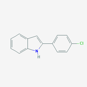 molecular formula C14H10ClN B074264 2-(4-氯苯基)-1H-吲哚 CAS No. 1211-35-4