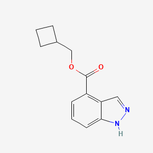 molecular formula C13H14N2O2 B7427646 cyclobutylmethyl 1H-indazole-4-carboxylate 