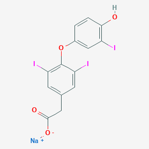 molecular formula C14H8I3NaO4 B074279 Tiratricol sodium CAS No. 1477-04-9