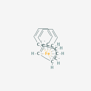 molecular formula C18H14Fe-6 B074282 inden-7a-ide;iron CAS No. 1272-49-7