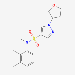 molecular formula C16H21N3O3S B7428613 N-(2,3-dimethylphenyl)-N-methyl-1-(oxolan-3-yl)pyrazole-4-sulfonamide 