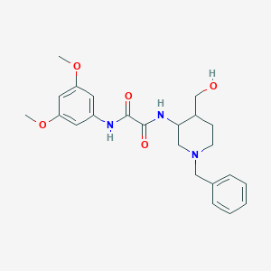 molecular formula C23H29N3O5 B7428671 N-[1-benzyl-4-(hydroxymethyl)piperidin-3-yl]-N'-(3,5-dimethoxyphenyl)oxamide 