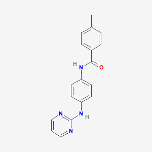 molecular formula C18H16N4O B7428720 4-methyl-N-[4-(pyrimidin-2-ylamino)phenyl]benzamide 