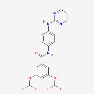 molecular formula C19H14F4N4O3 B7428804 3,5-bis(difluoromethoxy)-N-[4-(pyrimidin-2-ylamino)phenyl]benzamide 