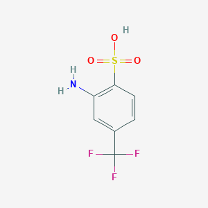 molecular formula C7H6F3NO3S B074289 3-Amino-alpha,alpha,alpha-trifluorotoluene-4-sulphonic acid CAS No. 1513-44-6
