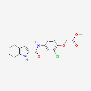 molecular formula C18H19ClN2O4 B7429164 methyl 2-[2-chloro-4-(4,5,6,7-tetrahydro-1H-indole-2-carbonylamino)phenoxy]acetate 
