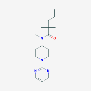 molecular formula C17H28N4O B7430241 N,2,2-trimethyl-N-(1-pyrimidin-2-ylpiperidin-4-yl)pentanamide 