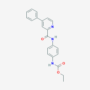 molecular formula C21H19N3O3 B7430304 ethyl N-[4-[(4-phenylpyridine-2-carbonyl)amino]phenyl]carbamate 