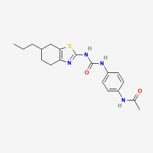 molecular formula C19H24N4O2S B7430369 N-[4-[(6-propyl-4,5,6,7-tetrahydro-1,3-benzothiazol-2-yl)carbamoylamino]phenyl]acetamide 