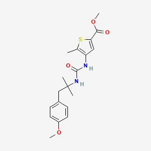 molecular formula C19H24N2O4S B7430390 Methyl 4-[[1-(4-methoxyphenyl)-2-methylpropan-2-yl]carbamoylamino]-5-methylthiophene-2-carboxylate 