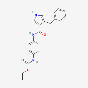 molecular formula C21H21N3O3 B7430440 ethyl N-[4-[(4-benzyl-1H-pyrrole-3-carbonyl)amino]phenyl]carbamate 