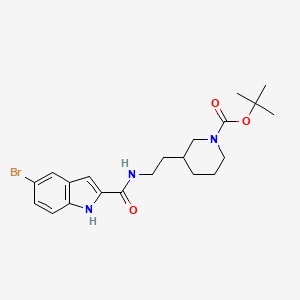 molecular formula C21H28BrN3O3 B7430489 tert-butyl 3-[2-[(5-bromo-1H-indole-2-carbonyl)amino]ethyl]piperidine-1-carboxylate 