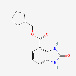 molecular formula C14H16N2O3 B7430511 Cyclopentylmethyl 2-oxo-1,3-dihydrobenzimidazole-4-carboxylate 