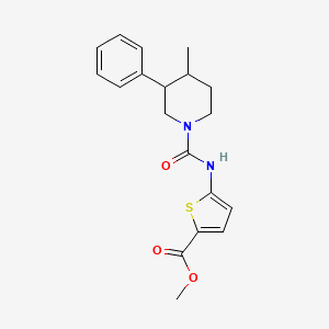 molecular formula C19H22N2O3S B7430709 Methyl 5-[(4-methyl-3-phenylpiperidine-1-carbonyl)amino]thiophene-2-carboxylate 