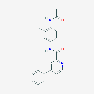 molecular formula C21H19N3O2 B7430761 N-(4-acetamido-3-methylphenyl)-4-phenylpyridine-2-carboxamide 